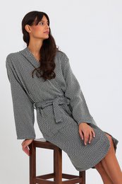 Crystal Bathrobe -Black