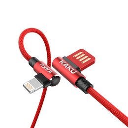 Red lightning fast charging cable with 2.8A charging speed and 1 meter length, suitable for smartphone charging.