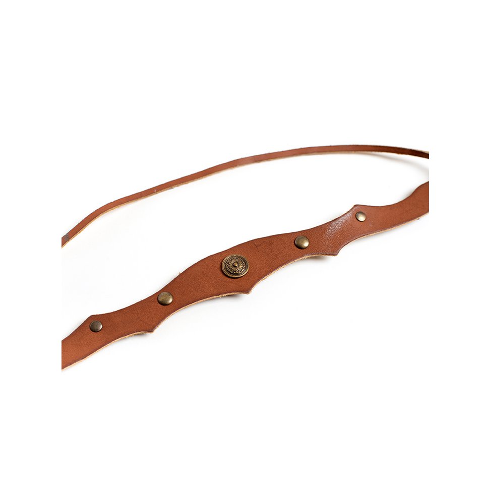 LEATHER HEAD BAND - dark brown, black - ST097