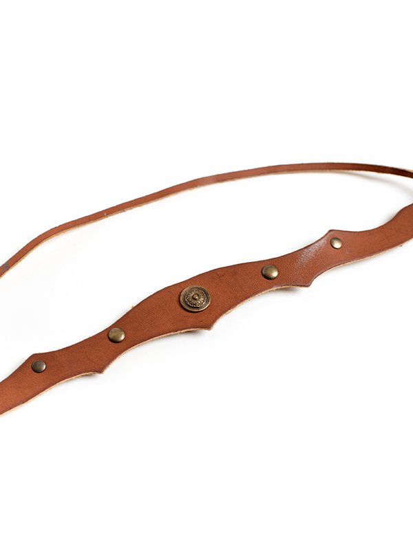 LEATHER HEAD BAND - dark brown, black - ST097