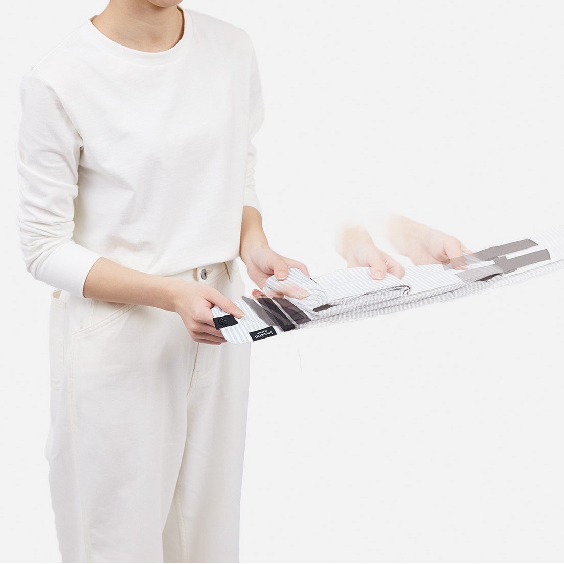Shupatto compacte opvouwbare boodschappentas maat M - Stripes (Sen)