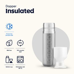 Dopperisoleret termos flaske sølv 350 ml