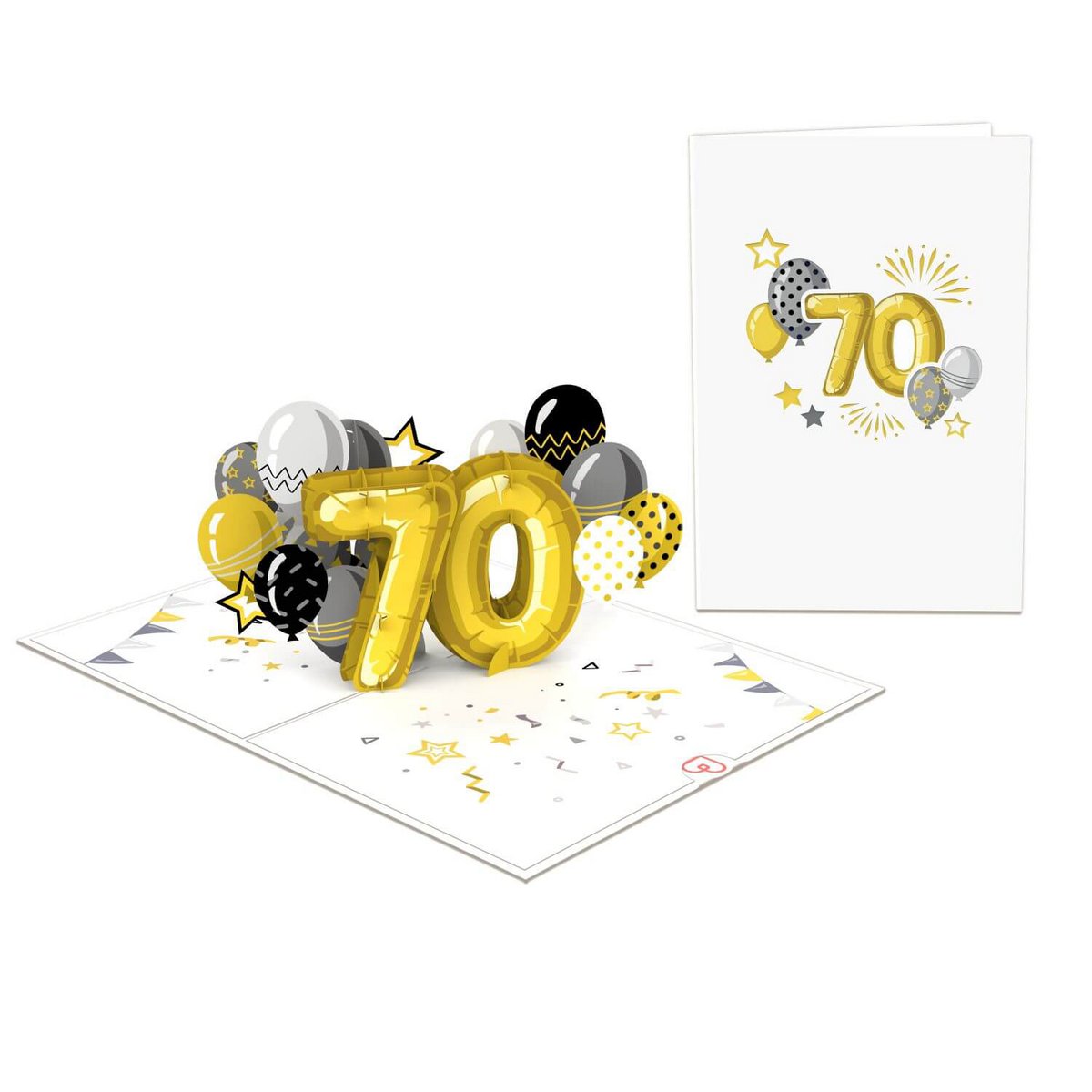 70th birthday pop-up card