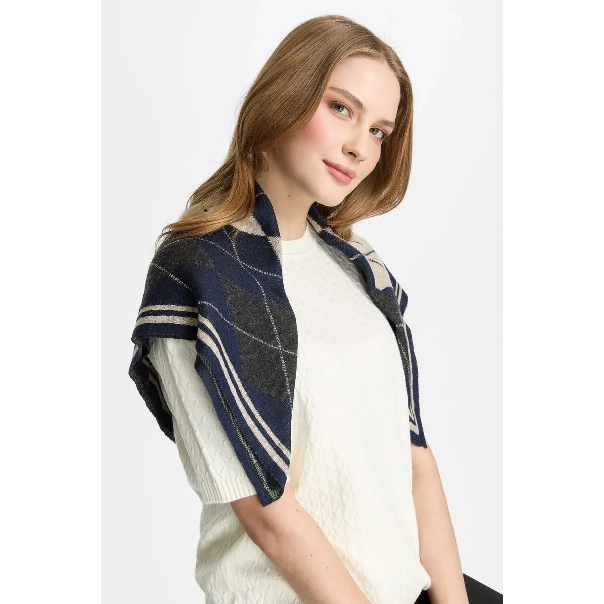 Mohair Troia Foulard (Navy)