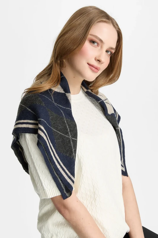 Mohair Troia Foulard (Navy)