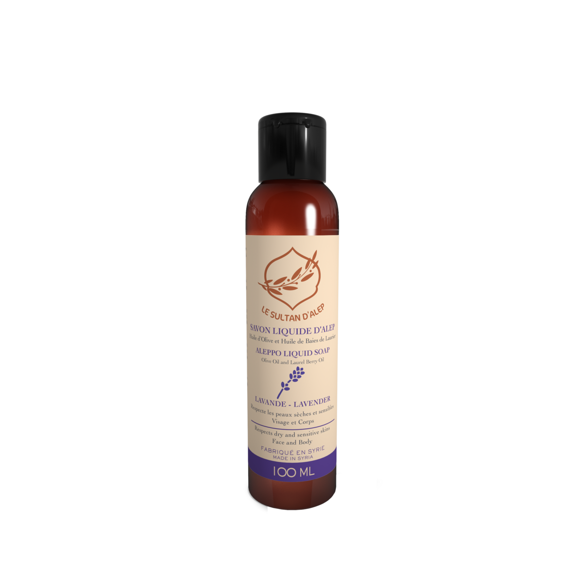 Vloeibare Aleppo zeep Lavendel 100 ML