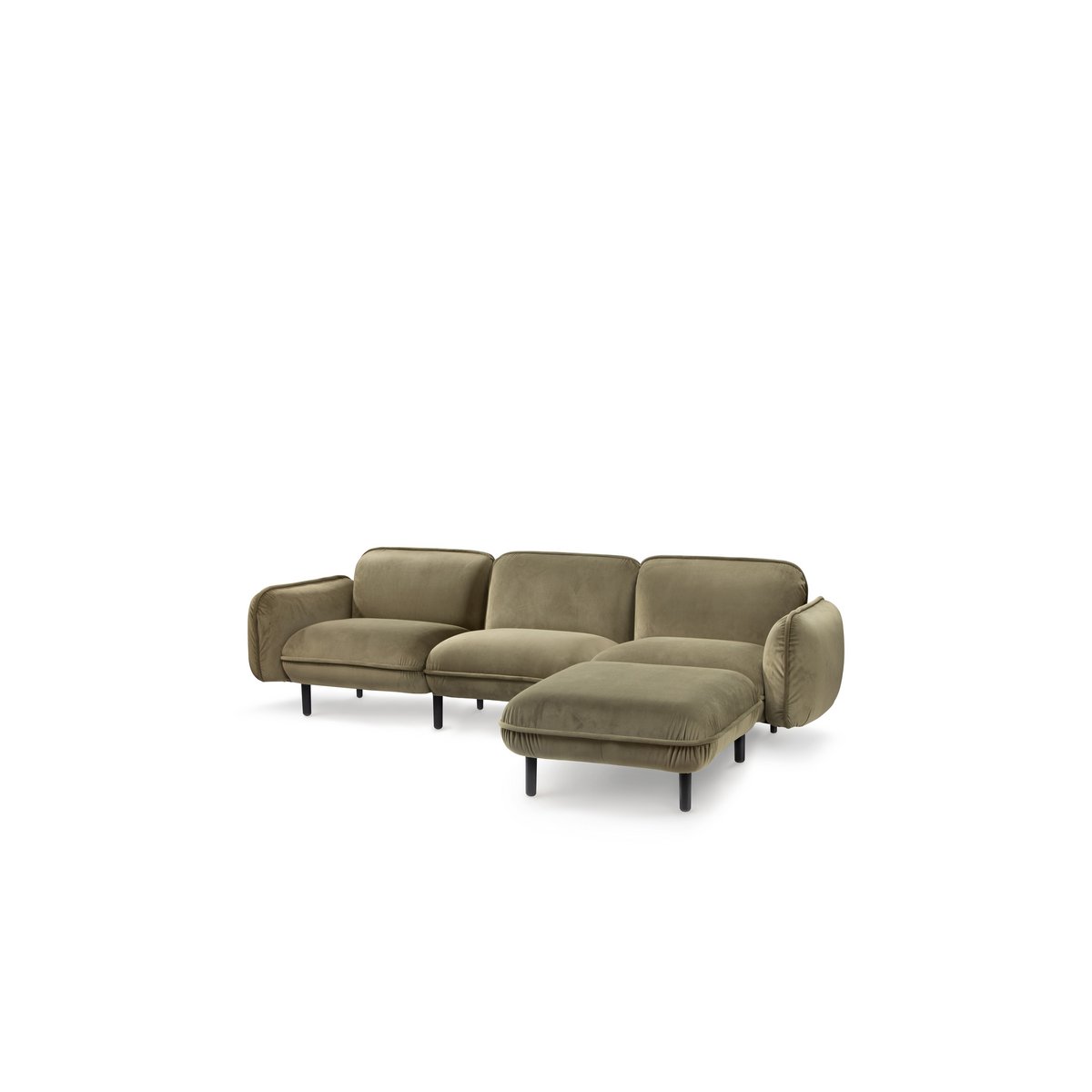Sofa Bean, zielony welur
