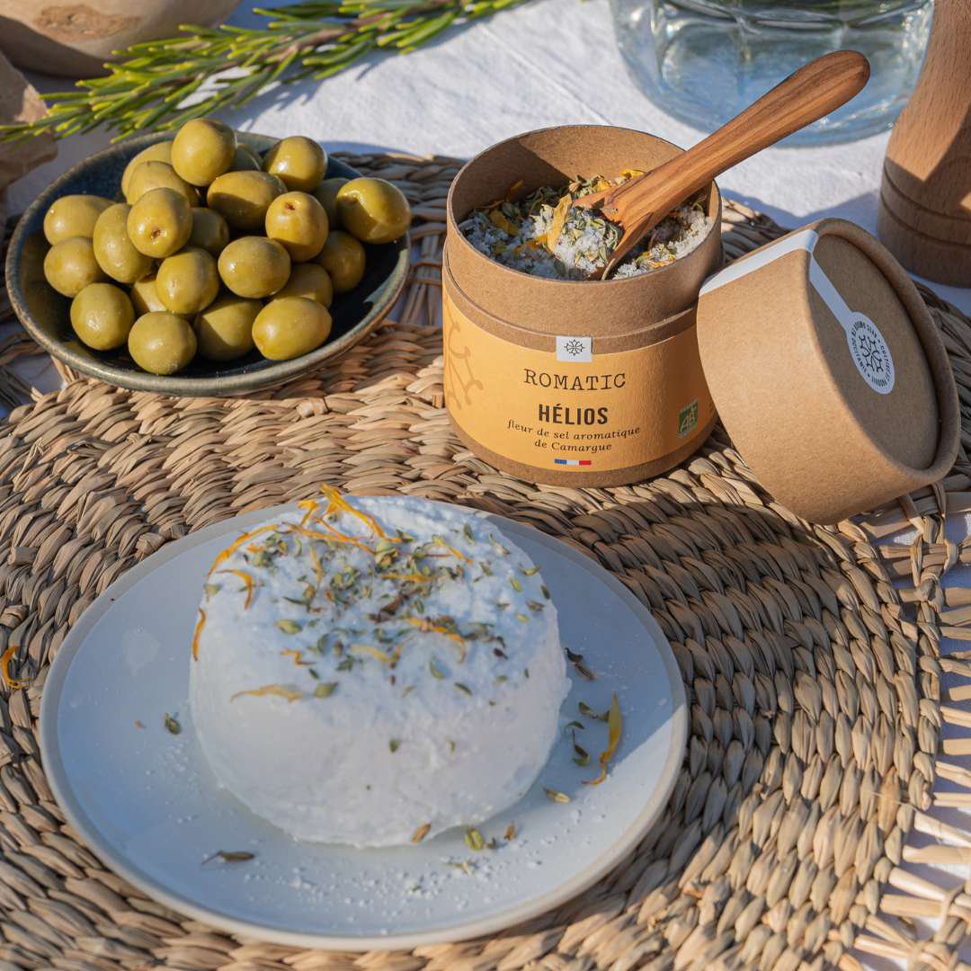 HÉLIOS - Biologisch aromatisch zout 50g - Camargue fleur de sel - citroentijm - venkel - goudsbloem