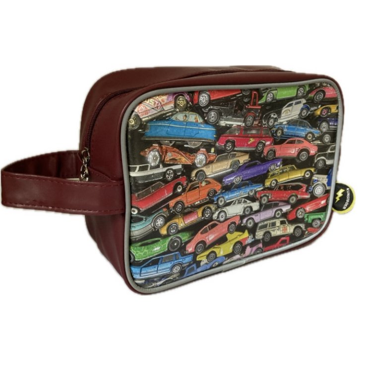 Toiletry bag vintage toy cars