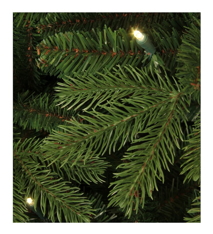 Albero di Natale artificiale Vancouver con illuminazione a LED - H185 x Ø124 cm - Verde
