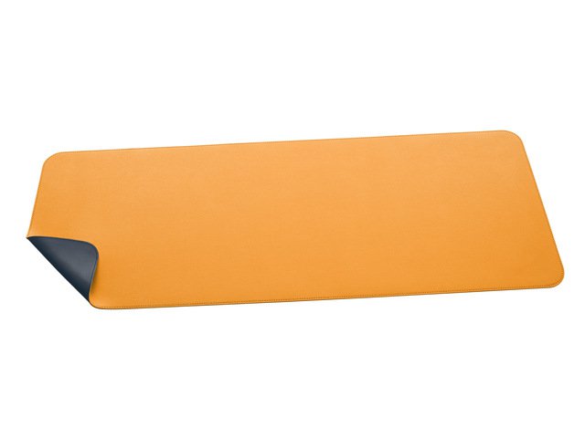 Roll-up måtte Sigel gul-grå, 800x300x2 mm imiteret læder, dobbeltsidet