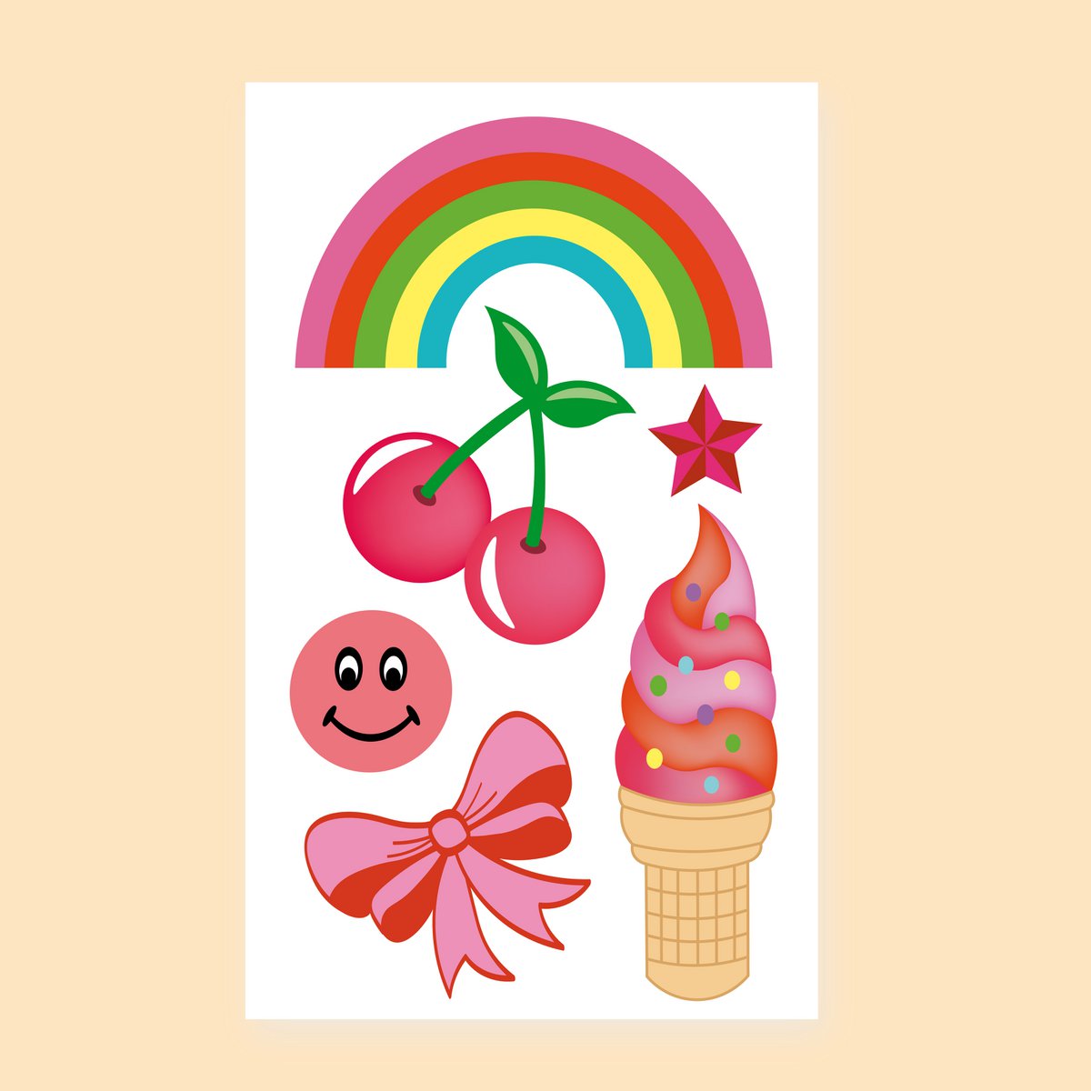 Temporary Tattoo Happy Cuteness