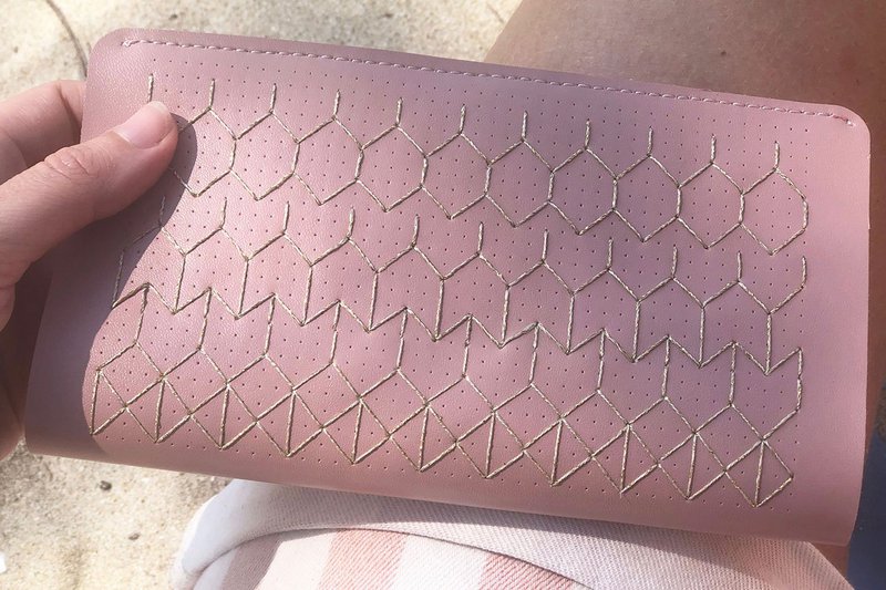 Stitch Travel Wallet - Pink