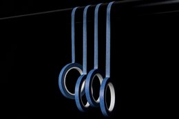 Set of thin blue washi tapes