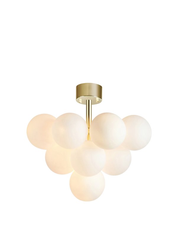 MERLOT Plafond 13L Messing/Hvid