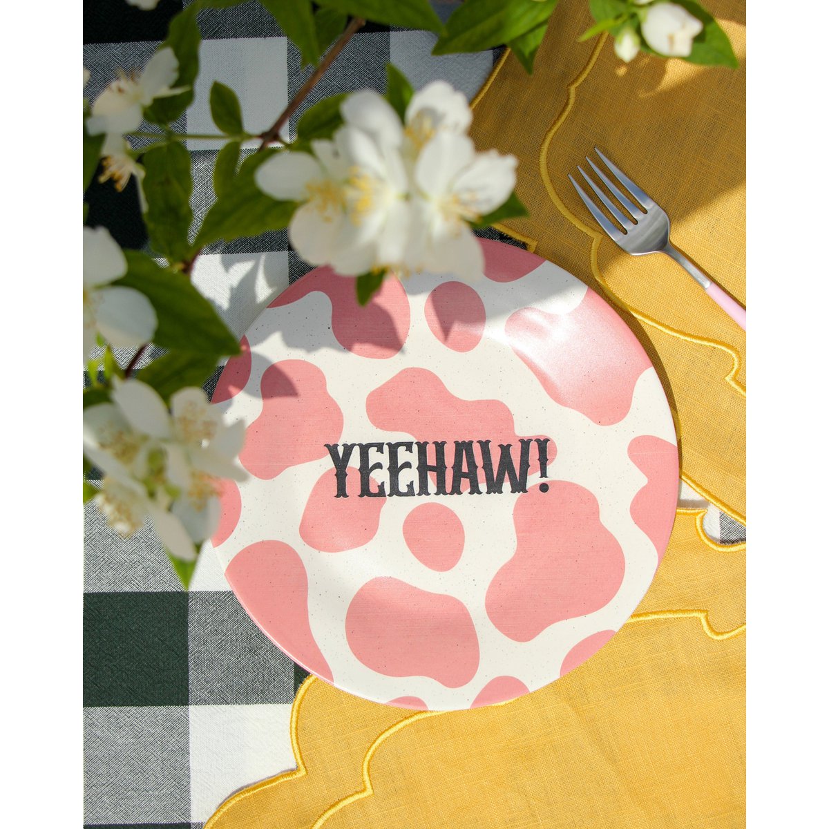 Piastra da dessert "yeehaw" cowgirl era