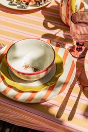 Mag dinner plate yellow pink orange red 4 assorted