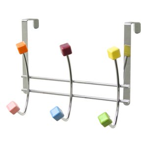 DOOR HANGER WITH 3 CHROME HOOKS _27X20CM ST87575