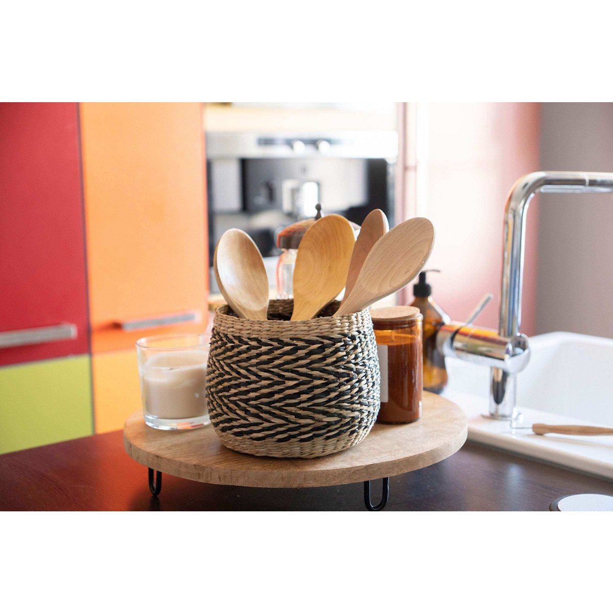 Plaid Overtopf par l'herbe de mer: panier décoratif