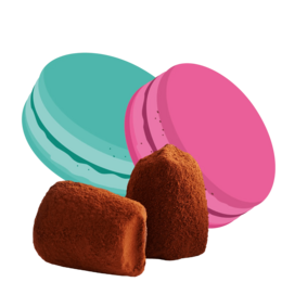 Trufas de chocolate de macarrón parisino - a granel