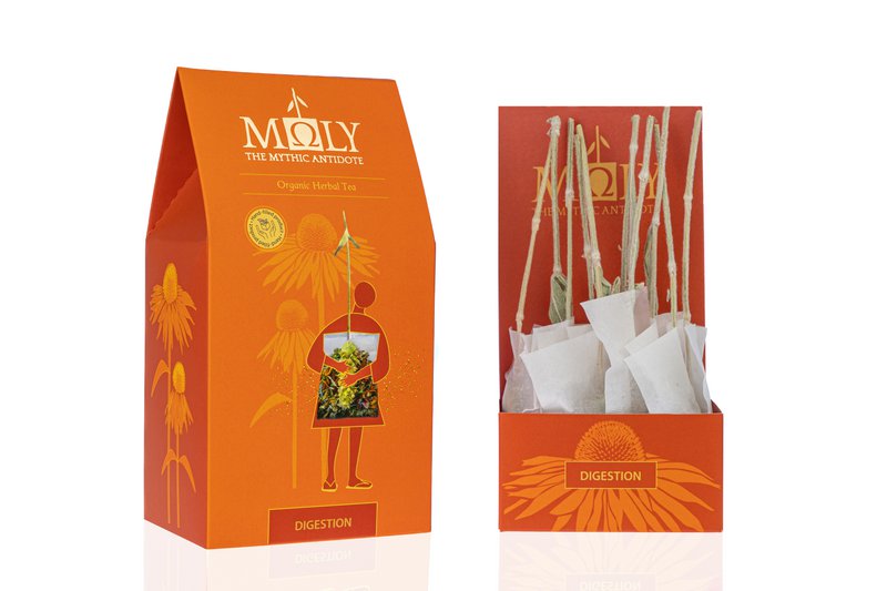 MΩLY "Digestion" – Organic Herbal Tea with Natural Herbal Stem