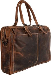 Buffaloing skuldertaske med håndtag Cognac Arrigo