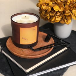 nom | candela riutilizzabile citronella + zenzero edificante