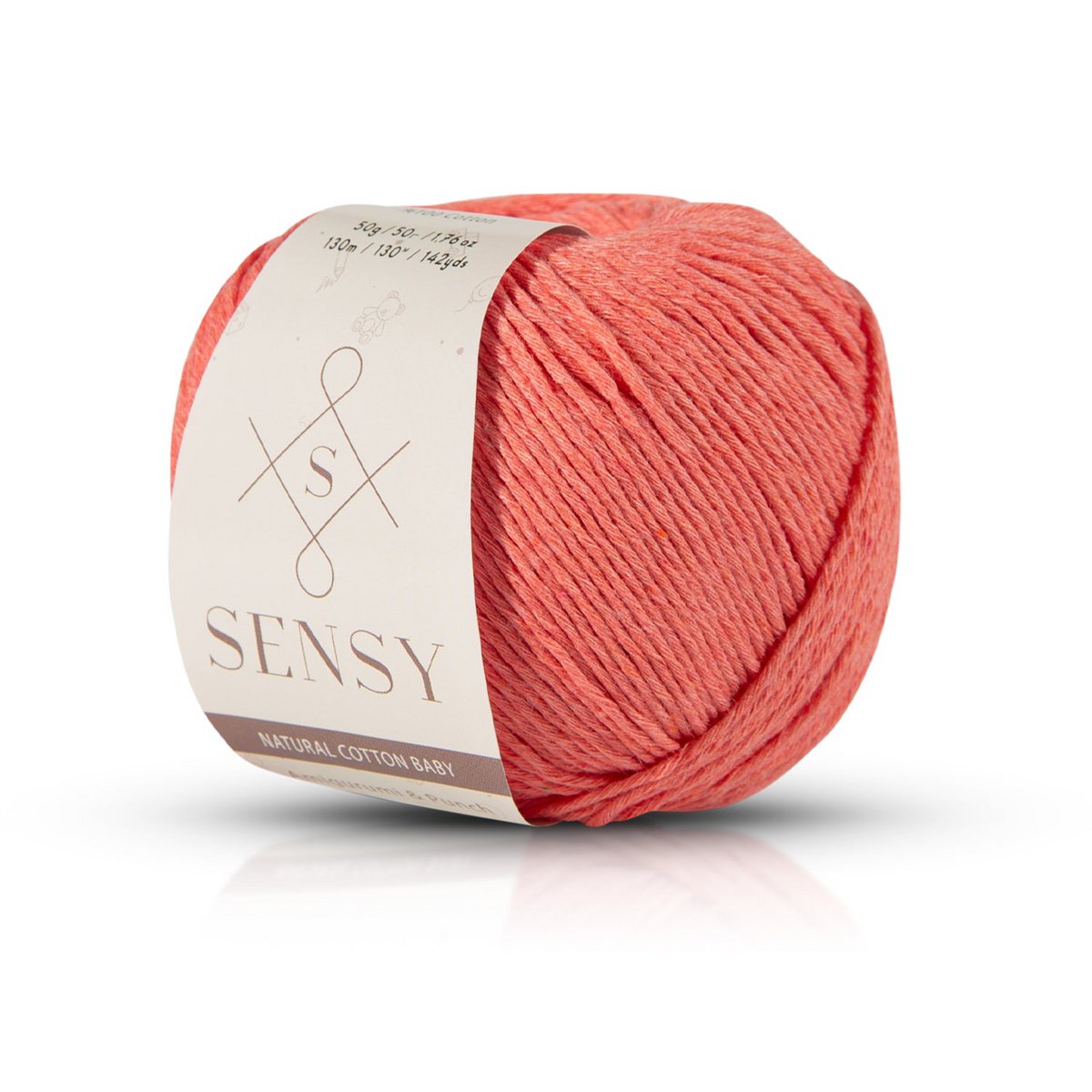 Sensy Premium Natural Baby Cotton 100% filato di cotone morbido per lavoro a maglia e uncinetto Amigurumi