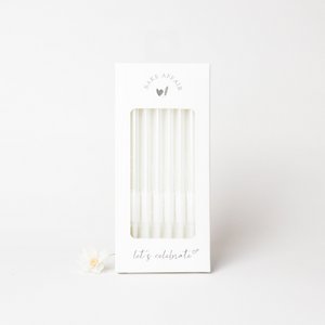 Birthday candles white