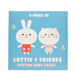 Baby Sokken (4 paar) - Lottie en vrienden