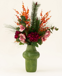 Bouquet de fleurs artificielles en soie Cosy Winter