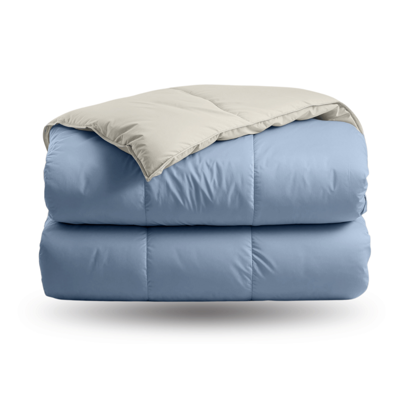 Piumino in cotone Zelesta Deluxe Duo Percalle - Dream Blue e Cream