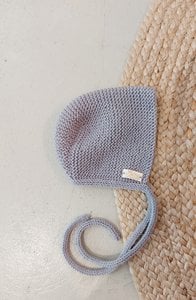 Merino bonnet mutsje grijs