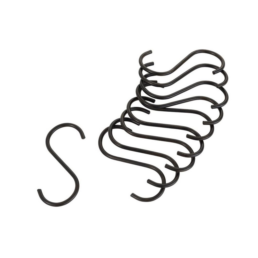 J-Line haak S-Vorm - metaal - zwart - 1 stuk