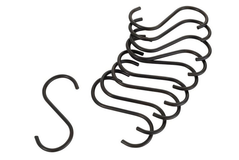 J-Line haak S-Vorm - metaal - zwart - 1 stuk