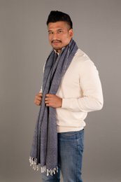 Le Grand Krama Thick Warm Navy Blue - Men