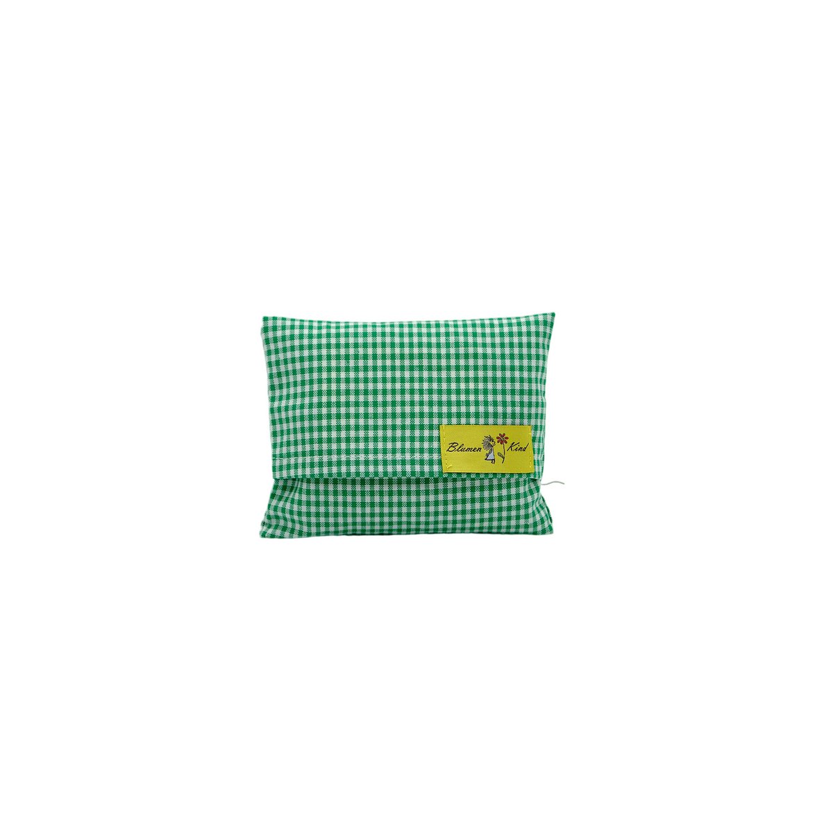 Almohada de semillas de hinojo verde a cuadros
