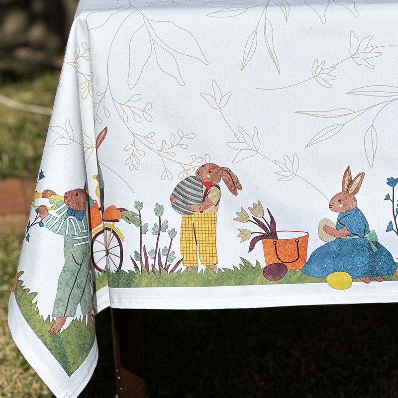 Quadratische und rechteckige Tischdecke – Osterhasen