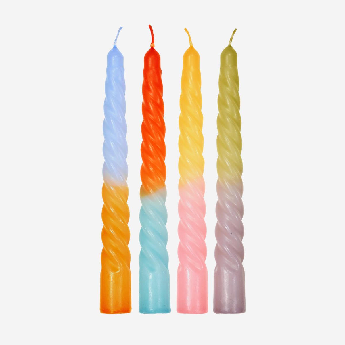 4 Tafelkerzen – Twisted & Dip Dye – Lovers in Paris