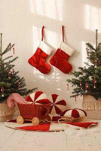 “Red Candy” Christmas Family Stocking, holidays gift