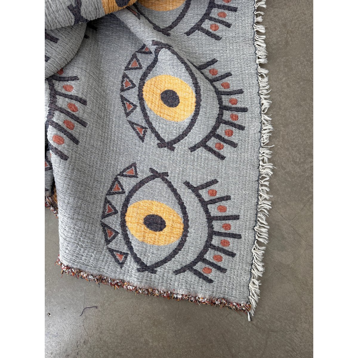 Muslin blanket - Vision - coral blue - 2.20 x 2.50 m