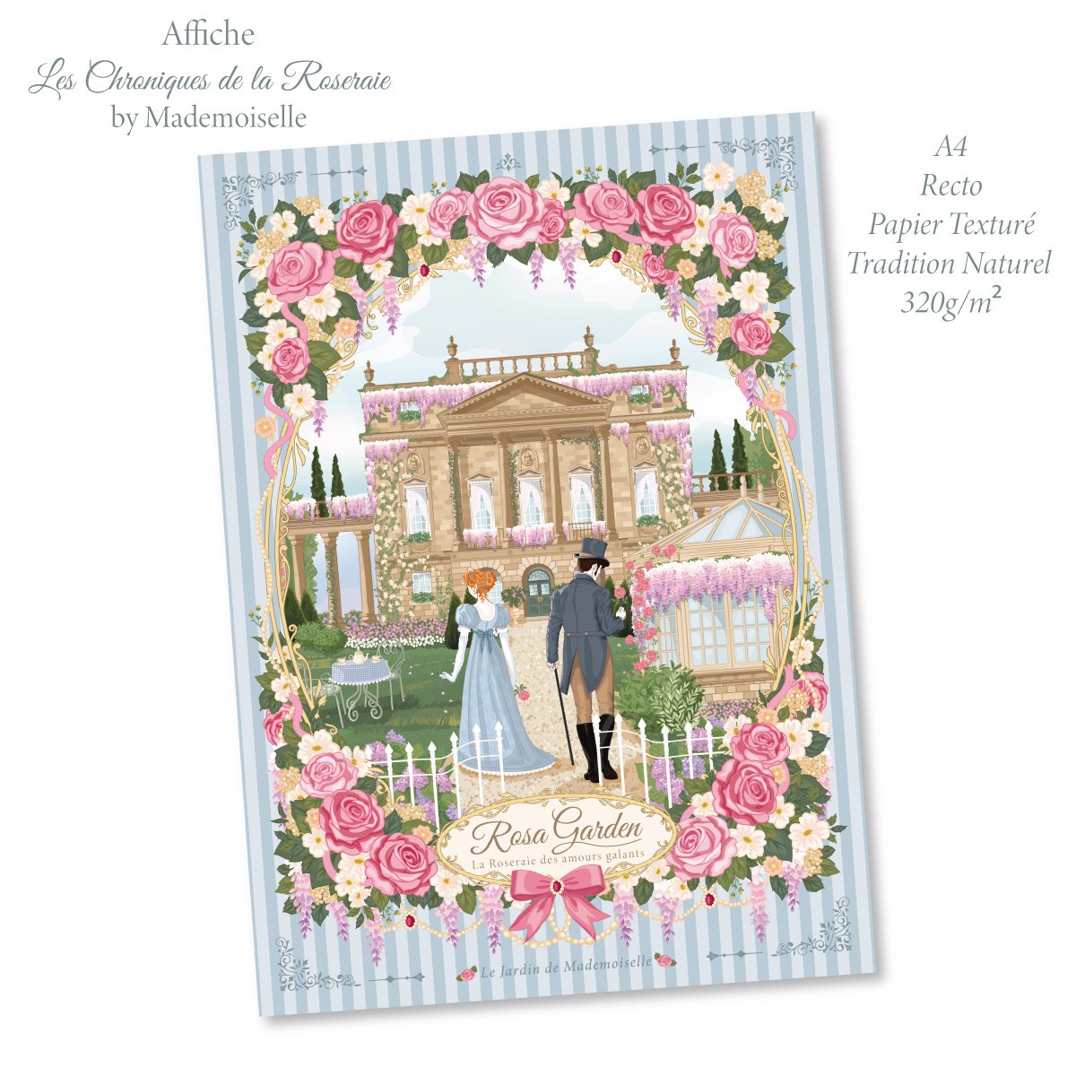 A4-Poster – Rosa Garden – Bridgerton