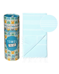 TOWEL TO GO IPANEMA KIDS Cotton Beach Towel 180x100 cm | Lightweight Quick Dry | Mint | with Gift Box