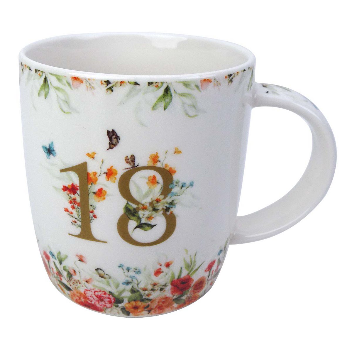 DUO Occasional Mug 400ml, Birthday “18”, in a giftbox with a ribbon