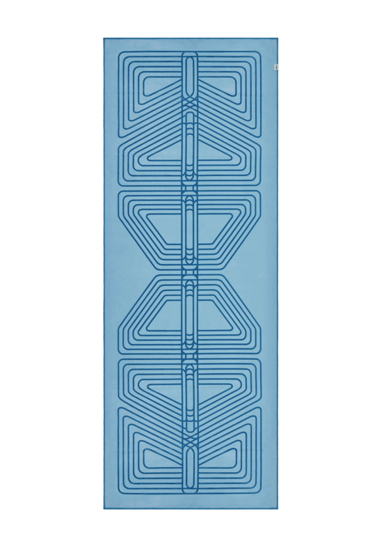 Gecko Warrior Yoga håndklæde - Ocean Blue