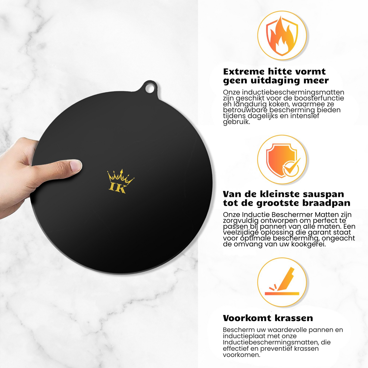Induction protectors - black, premium quality
