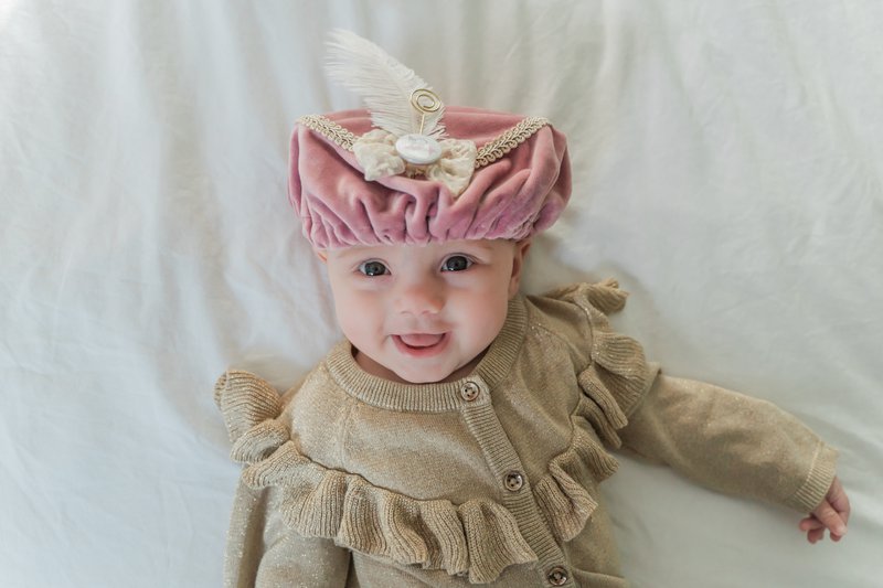 Luxury Pete hat | Pink velvet | Bow