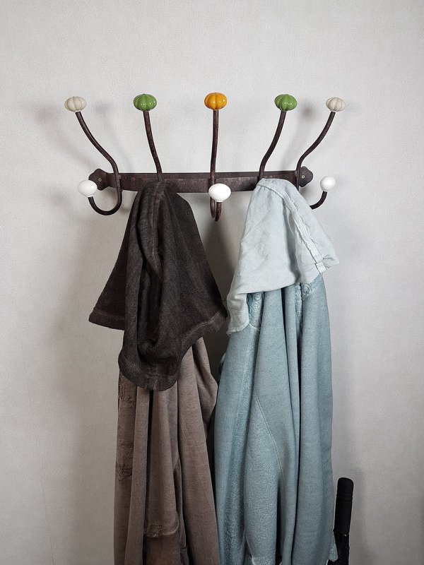 Wardrobe with ceramics - antique brown