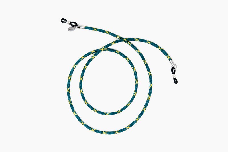 Wide handmade glasses strap EMERALD