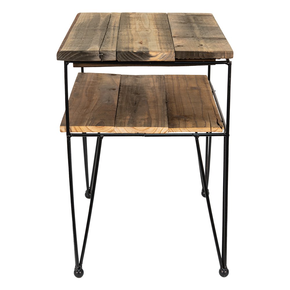 Bijzettafel 38x26x36 cm Bruin Hout
